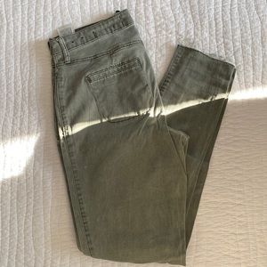 Hollister high rise army green pants